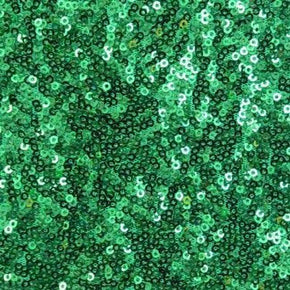 Green Cup Shape 3mm Sequin on Polyester Mesh