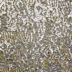 Light Gold Cup Shape 3mm Sequin on Polyester Mesh