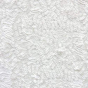 White Cup Shape 3mm Sequin on Polyester Mesh