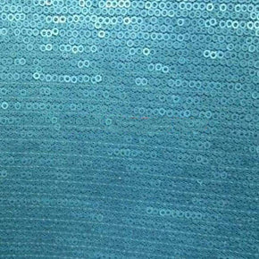 Turquoise Flat Matte 3mm Sequin on Polyester Mesh