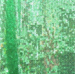 Celery Flat Shiny Holographic 3mm Sequins on Polyester Mesh