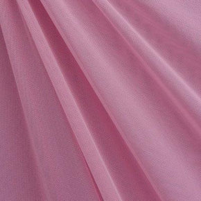 Medium Pink Horizontal 1" Stripes Print on Stretch Mesh