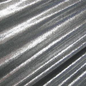 Silver/Black Shiny Metallic Slinky on Nylon Spandex