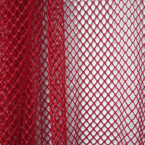 Red Fishnet on Nylon Spandex