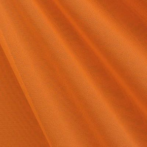 Orange Horizontal 1" Stripes Print on Stretch Mesh