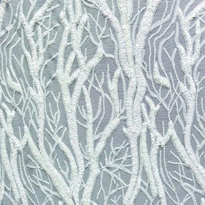 White Fancy Two-Tone Sequins on Mesh
