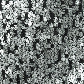 Silver Fancy Sequins on Mesh