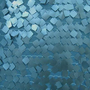 Turquoise Fancy Matte .5" Sequins on Mesh