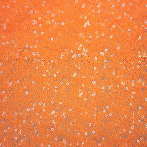 Orange Fancy 2mm Sequins on Polyester Mesh