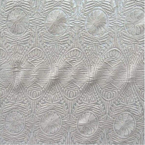 Nude Fancy Heavy Embroidery Guipure on Polyester Mesh