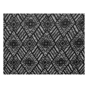 Black Fancy Embroidery Lace on Polyester Mesh