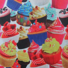 Multi-Colored Cupcakes on Mesh