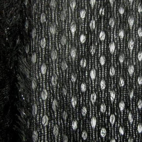 Black/Ash Shiny Eyelash Print on polyester net