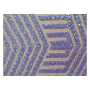 Purple/Pearl Fancy Aztec 2mm Sequins on Mesh