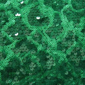 Green Matte Shiny Fancy 3mm Sequins on Mesh