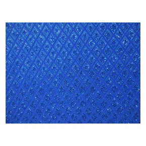 Royal Blue Fancy Glitter Sequins Diamond on Polyester Mesh