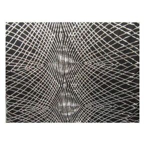 Silver/Black Fancy Spider 2mm Sequins on Mesh