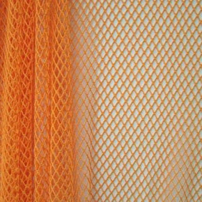 Orange Fishnet on Nylon Spandex