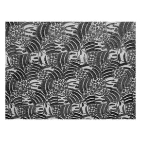 Black Fancy Embroidery Lace on Polyester Mesh