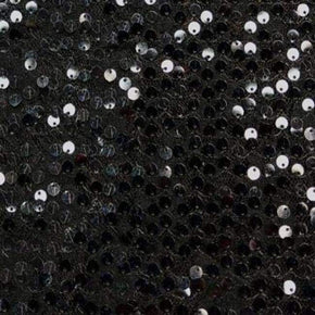 Black Fancy 5mm Sequins Lace on Mesh