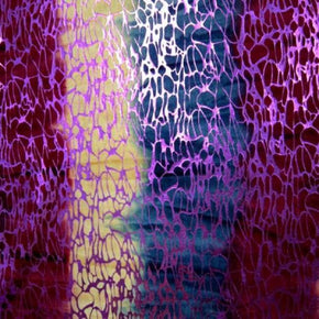 Fuchsia Glitter Metallic Foil Velvet on Velvet