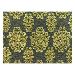 Gold Fancy 2mm Sequins Lace on Mesh