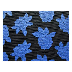 Royal Floral Pleather Patch on Wonder Mesh