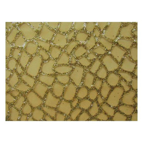 Gold Fancy Glitter Sequin on Polyester Mesh