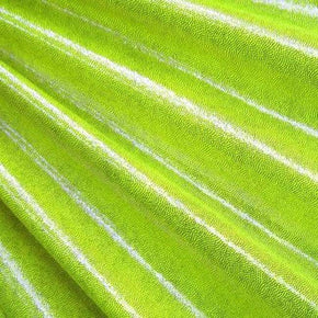 Neon/Yellow Matrix Dot Metallic Foil on Nylon Spandex