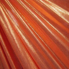 Orange Matrix Dot Metallic Foil on Nylon Spandex