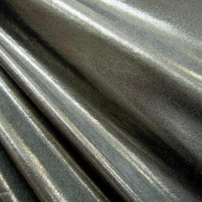 Gunmetal/Steel Matrix Dot Metallic Foil on Nylon Spandex