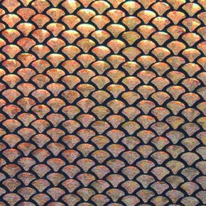 Gold Holographic Mermaid Small Metallic Foil on Nylon Spandex