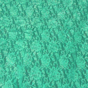 Silver/Mint Green Metallic Lace Metallic Foil