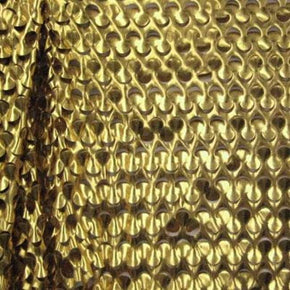 Gold Solid Colored Metallic Laser Cut Foil on Spandex