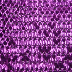 Violet Solid Colored Metallic Laser Cut Foil on Spandex