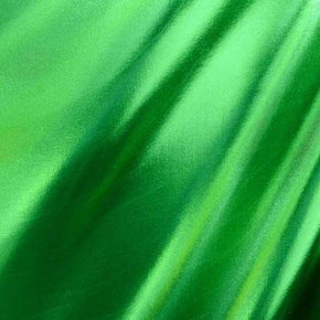 Green Metallic Solid Colored Metallic Foil on Polyester Spandex