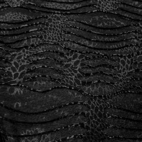 Black/Silver/Black Animal Print Mesh