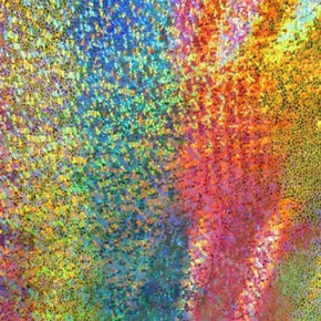 Green/Silver Holographic Ombre Avatar Metallic Foil on Nylon Spandex