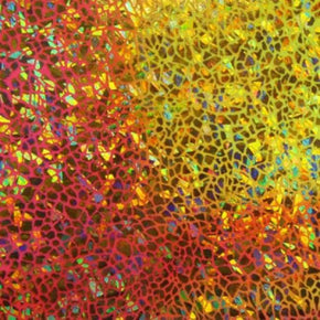 Yellow/Gold Holographic Ombre Avatar Metallic Foil on Nylon Spandex