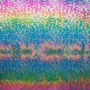 Holographic Ombre Web Metallic Foil on Nylon Spandex
