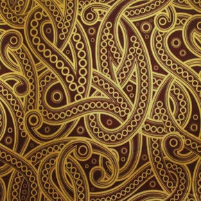 Multi-Colored Ancient Pattern Printed Mesh