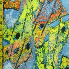 Multi-Colored Abstract Painting Print on Polyester Spandex