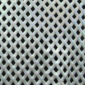 Silver/White/Punch Diamond Cut Metallic Foil on Polyester Spandex