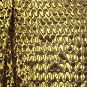 Gold/Punch Punched Holes Metallic Spandex