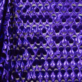 Purple/Punch Punched Holes Metallic Spandex