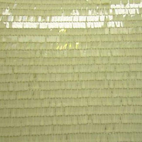 Ivory Shiny Solid Colored Rectangle Sequins on Mesh