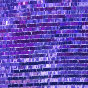 Purple Shiny Solid Colored Rectangle Sequins on Mesh