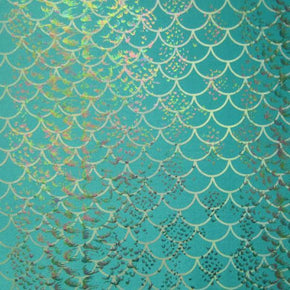 Red Holographic Metallic Foil on Nylon Spandex