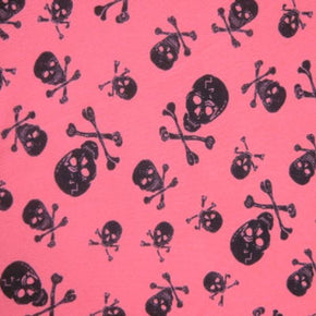 Pink Skull Print on Mesh