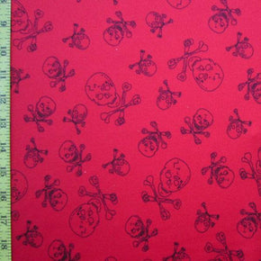Red Skull Print on Mesh